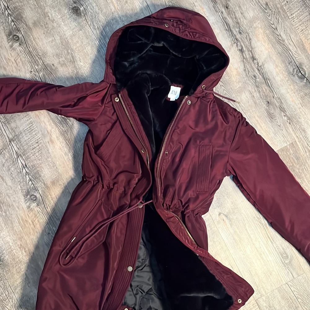 Gap Maroon/Purple Iridescent Parka